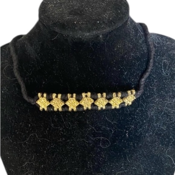 NEW Shiraleah Anthropologie black Sadie braided chocker necklace NWT - Picture 2 of 5